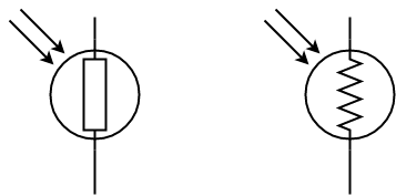 ldr light dependent resistor circuit symbol